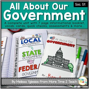 Preview of Government Unit {3 branches of government, informational text, assess. & more}