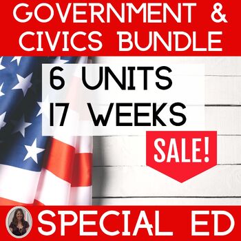 Preview of Civics and Government Social Studies Curriculum Special Education US Government