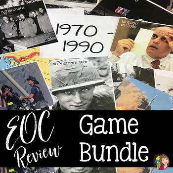 Preview of US HISTORY EOC REVIEW GAMES Bundle Including Escape Room Activity
