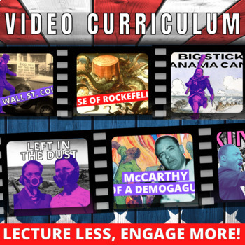 Preview of US History Full Year Curriculum: Video Lessons,  Activities, & Assessments!