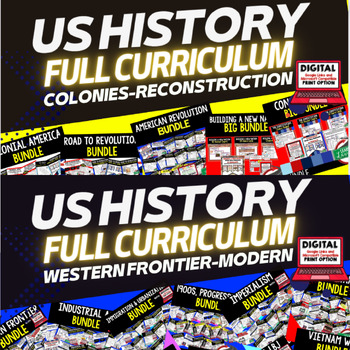 Preview of US HISTORY MEGA BUNDLE US History Full Curriculum US History Activities