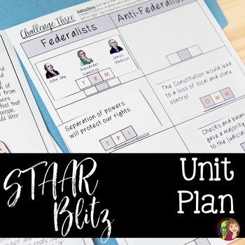 Preview of US HISTORY STAAR BLITZ UNIT PLAN
