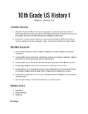 US History 1 Pacing Guide and Lesson Plans