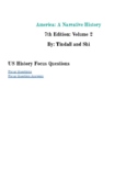 US History (1877-Present) Focus Questions & Answers