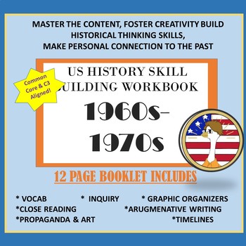 Preview of US History 1960s-70s Skill Building Workbook