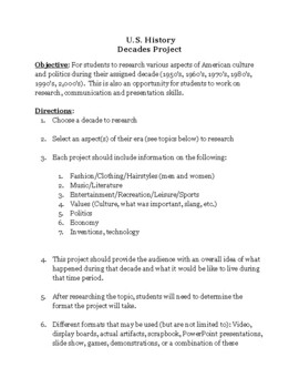 research paper topics us history 20th century