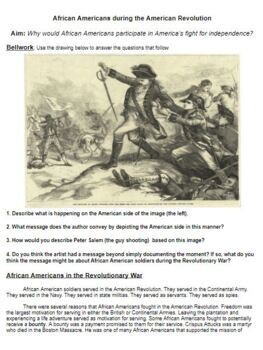 Preview of US History: African Americans in the Revolutionary War Distance Learning