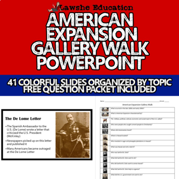 Preview of US History American Expansion Imperialism Gallery Walk PowerPoint APUSH