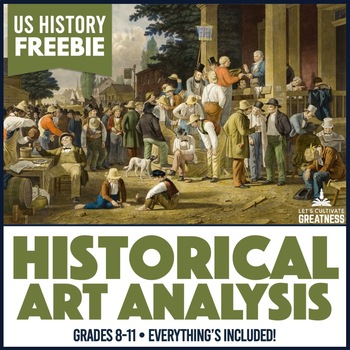 Preview of US History Primary Source Analysis Activity for Art Images