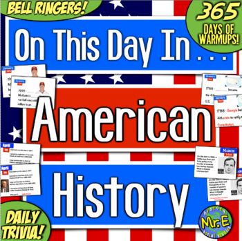 Preview of US History Bellringers & On This Day Warmups | 365 Days of On This Day History