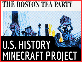 Preview of US History Boston Tea Party Minecraft Project Editable Rubric
