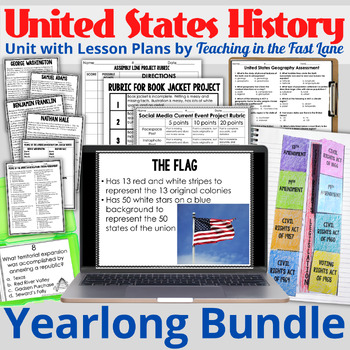Preview of US History Bundle - 5th Grade United States History - Lesson Plans & Activities