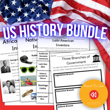 Preview of US History Bundle: America Printables & Digital Literacy Activities