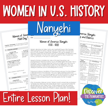 Preview of US History Cherokee-American Wars Reading Activity | Nanyehi Biography