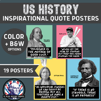 US History Classroom Decor - Bulletin Board - Printable Posters - Back to School