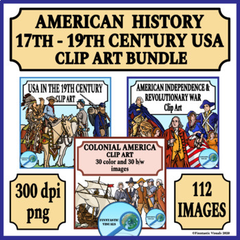 Preview of American History 17th-19th Century USA Clip Art Bundle