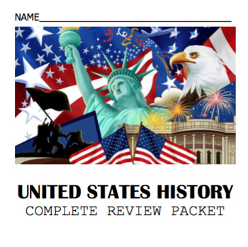 Preview of US History Complete Review Packet! 52 pages