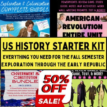 Preview of US History Curriculum Exploration Through The American Constitution BUNDLE