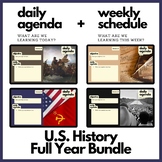 US History Daily Agenda + Weekly Schedule for Google Slide
