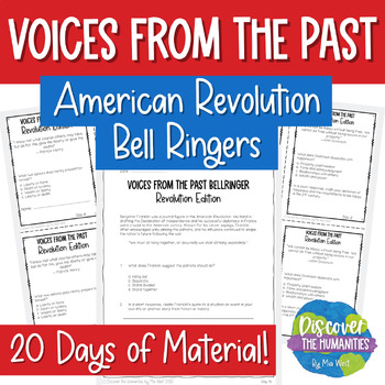 Preview of US History Daily Quotes American Revolution Bell Ringer / Exit Ticket + Decor