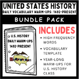 U.S. History Daily Vocabulary Warm-Ups: 1492-Present (Bundle)