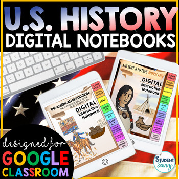 Preview of US History Digital Interactive Notebooks | US History Activities 