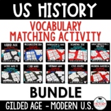 US History EOC Review Vocabulary Matching Activity BUNDLE 