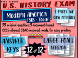 US History Exam: MODERN AMERICA (80s-TODAY) 35 Test Qs w a