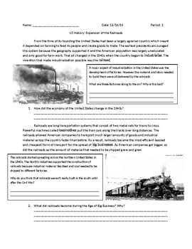 Preview of US History: Expansion of the Railroads