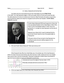 Preview of US History: FDR and the New Deal
