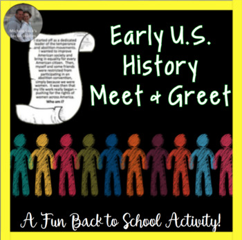 Preview of U.S. History Find Someone Who First Day, Review or End of Year Activity Lesson