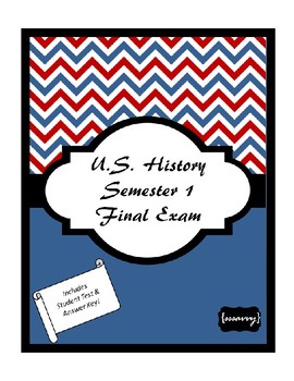 Preview of U.S. History First Semester Final Exam