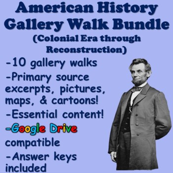 Preview of American History Gallery Walk Bundle (US History)