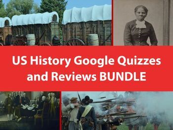 Preview of US History Google Review and Quizzes BUNDLE
