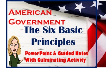 Preview of US History Government 6 Basic Principles of the Constitution PowerPoint Activity