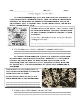 Preview of US History: Government Policies During the Progressive Era