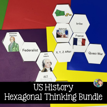 Preview of US History Hexagonal Thinking Bundle