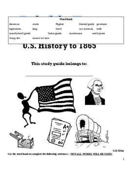 Preview of US History I SOL Review