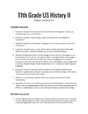 US History II Pacing Guide and Lesson Plans