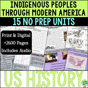 Preview of US History Indigenous Peoples through Modern America Units- Lessons - Activities