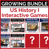 US History Interactive Games and activities Growing Bundle