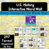 US History Interactive Timeline and Word Wall For the Enti