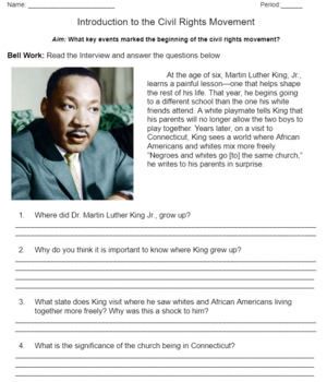 US History: Introduction to the Civil Rights Movement by Mr Goffs Gift Shop