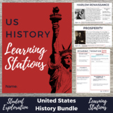 US History Learning Stations Full Year Bundle - Great Way 