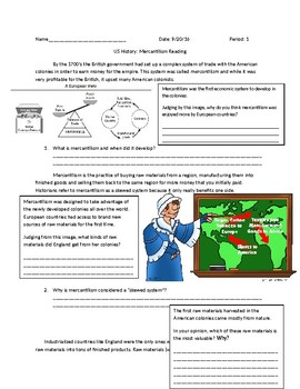 Preview of US History: Mercantilism