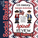 US History / Social Studies Daily Spiral Review *120 Daily