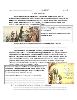 Preview of US History: Native American Indian Policies