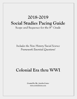 Preview of Pacing Guide for US History / Social Studies - Scope and Sequence