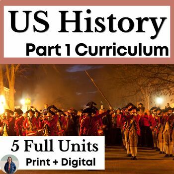 Preview of Differentiated US History Curriculum Part 1 Colonial America to Post Civil War