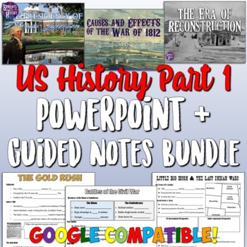 Preview of US History Part 1 PowerPoint and Guided Notes Bundle